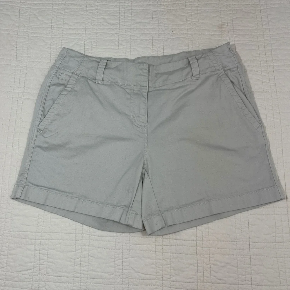 Vineyard Vines Women's Daybreak Chino Shorts Stone Cotton Stretch Size 4